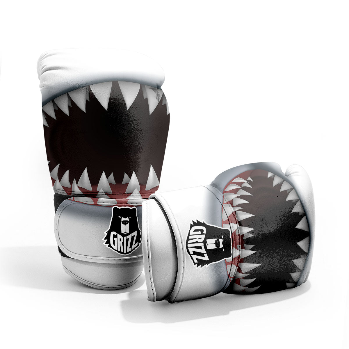 White Shark Open Mouth Print Pro Boxing Glove