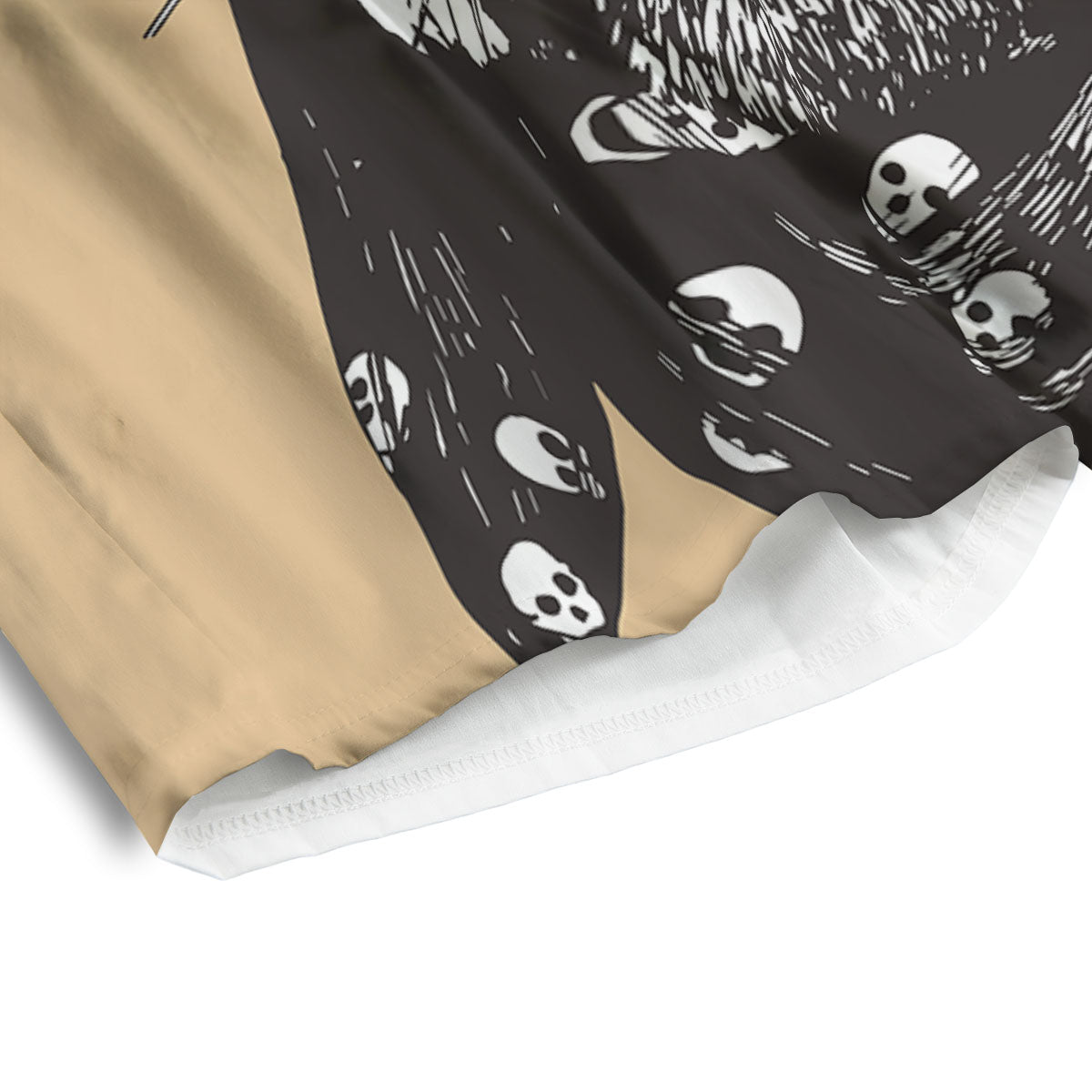 White Tiger With Sunglasses Print Pattern Men's Athletic Shorts