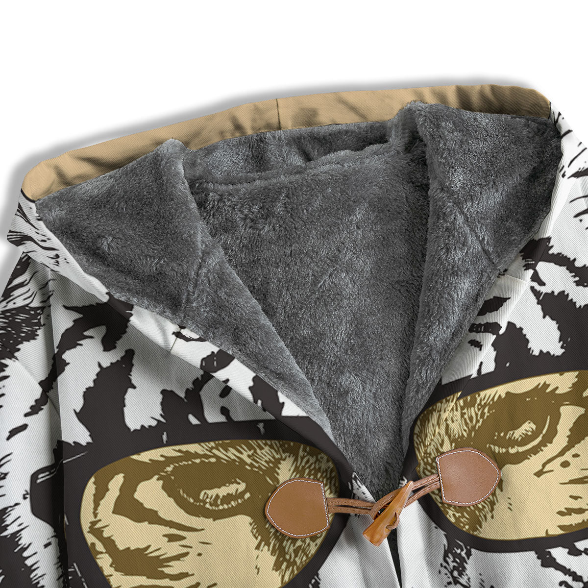 White Tiger With Sunglasses Print Pattern Men's Windbreaker Jacket-grizzshop