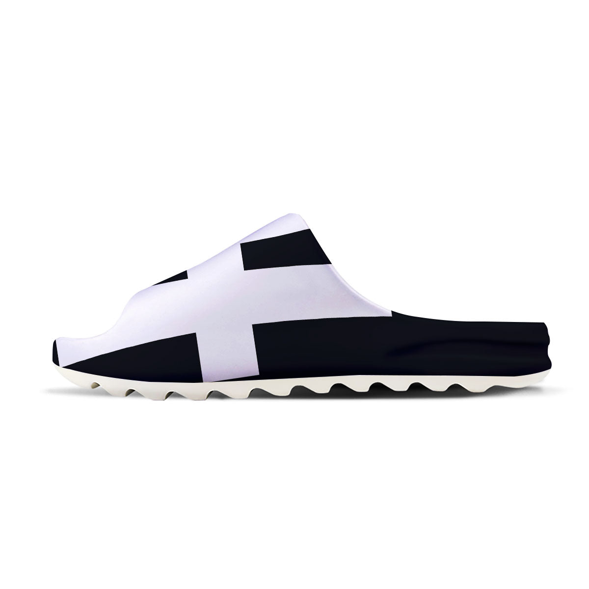 White And Black Pisces Sign Print Sandals-grizzshop