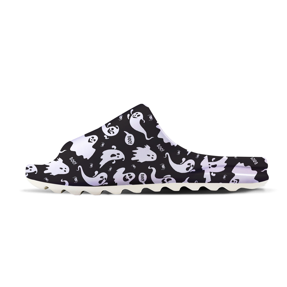 White Ghost Print Pattern Sandals-grizzshop