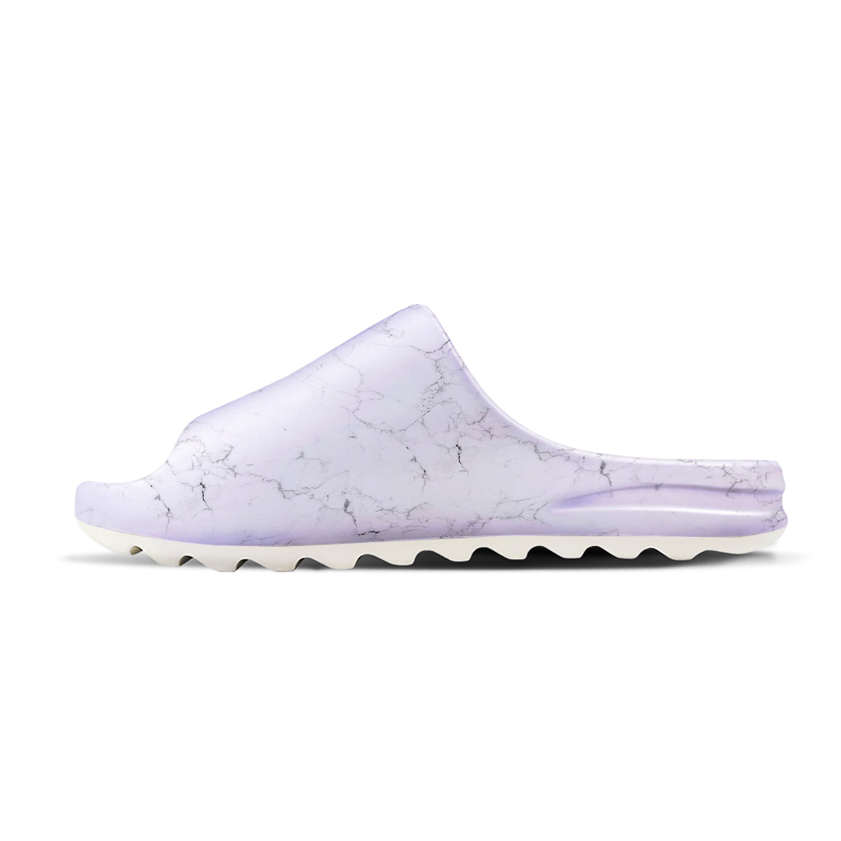 White Marble Pattern Sandals-grizzshop
