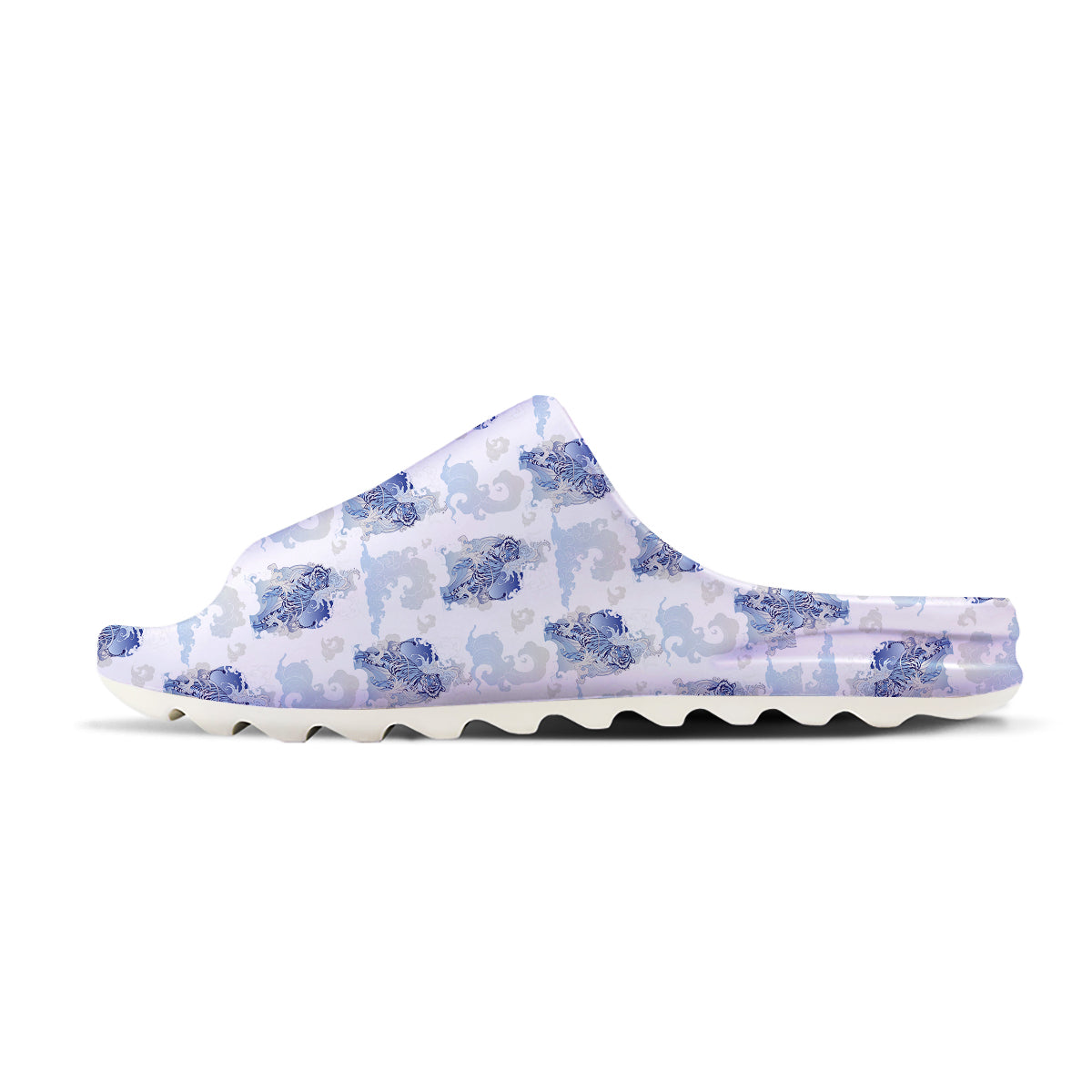 White Tiger Tattoo Japanese Print Pattern Sandals-grizzshop