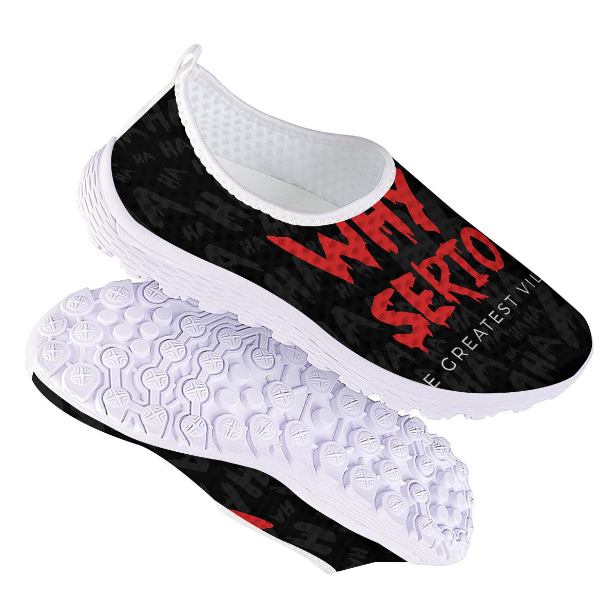 Why So Serious Laughing Joker Print Nurse Shoes-grizzshop