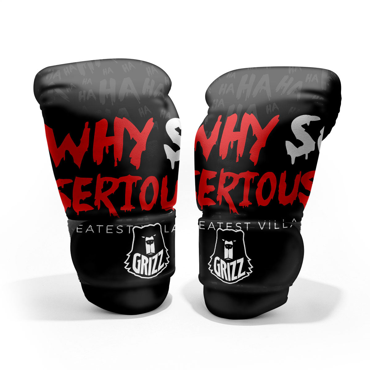 Why So Serious Laughing Joker Print Sparring Gloves-grizzshop