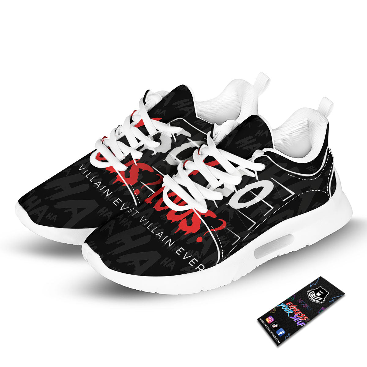 Why So Serious Laughing Joker Print Tennis Shoes-grizzshop
