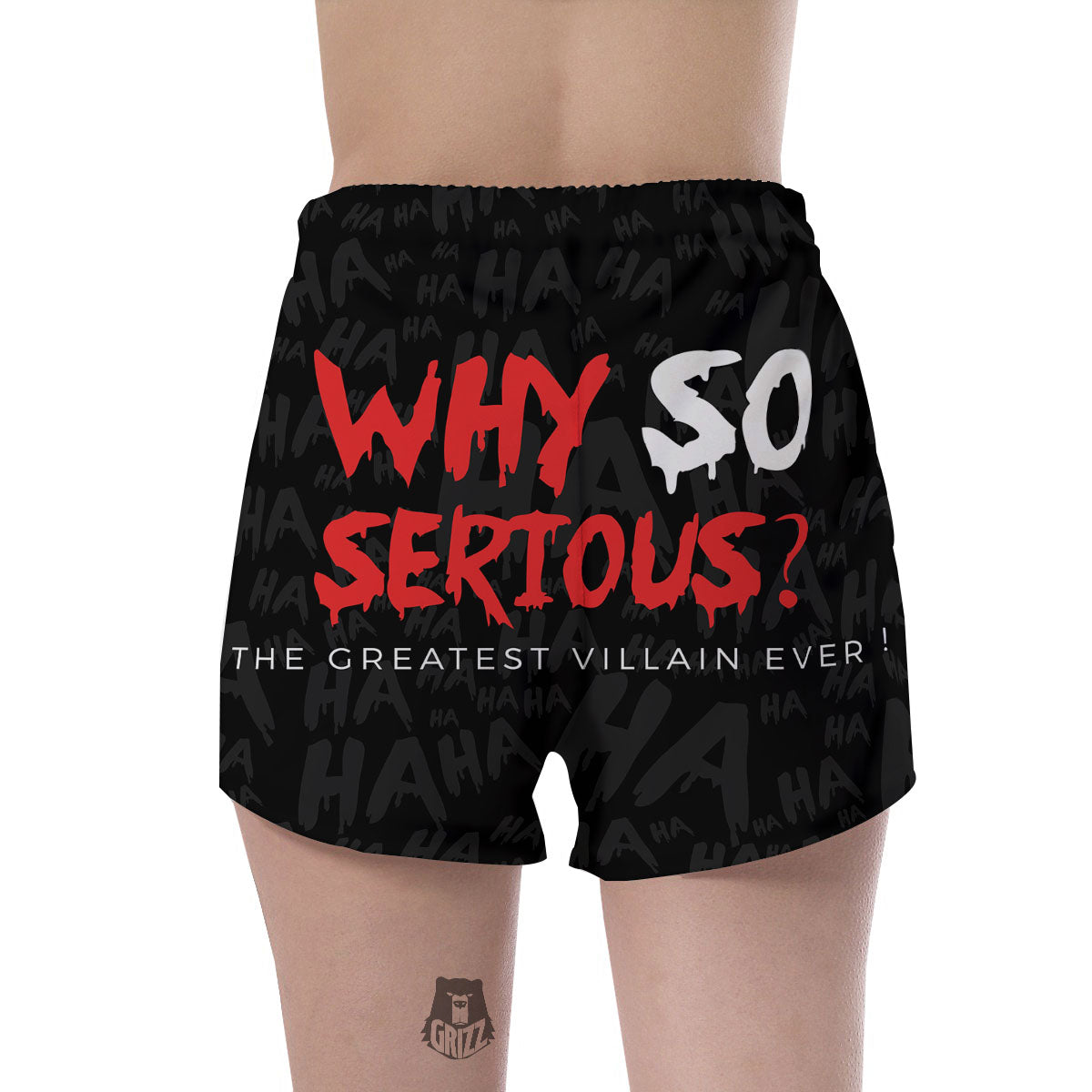Why So Serious Laughing Joker Print Women's Shorts-grizzshop