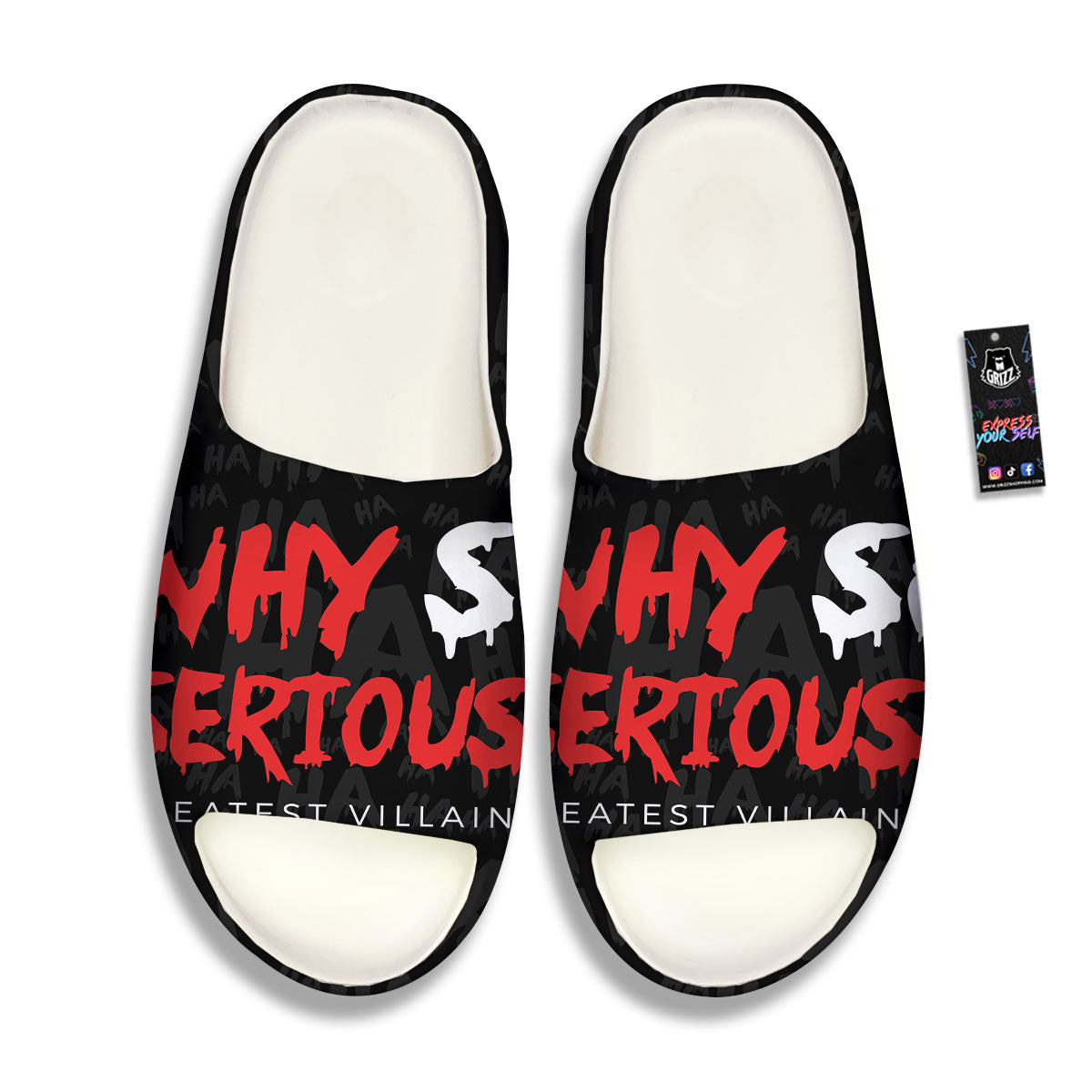 Why So Serious Laughing Joker Print Sandals-grizzshop