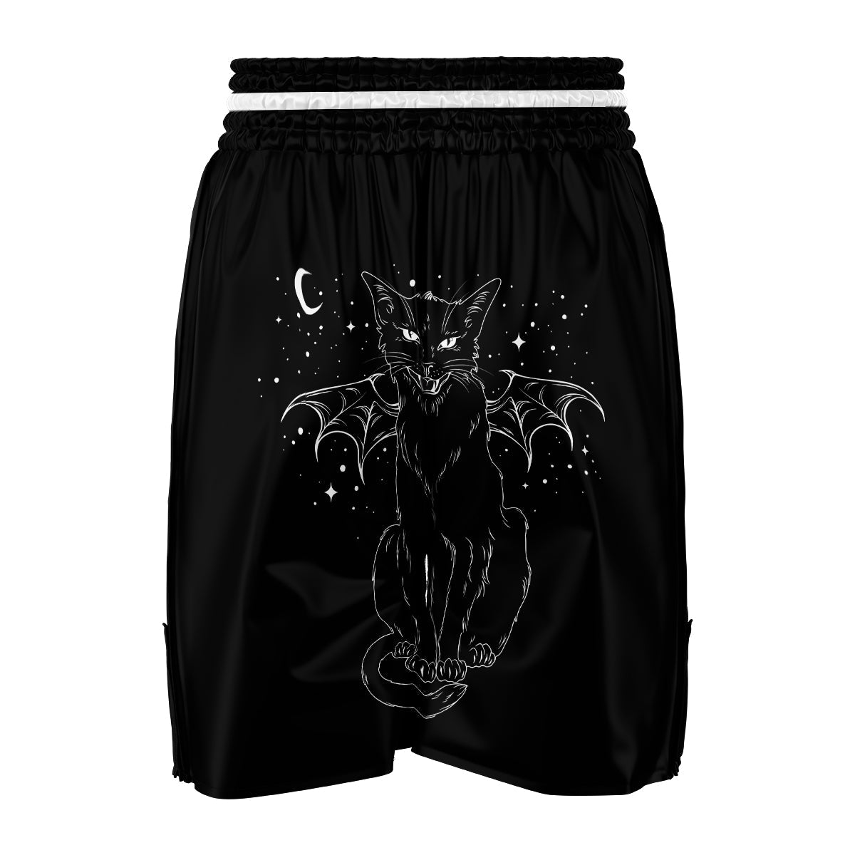 Wiccan Black Cat Boxing Shorts-grizzshop