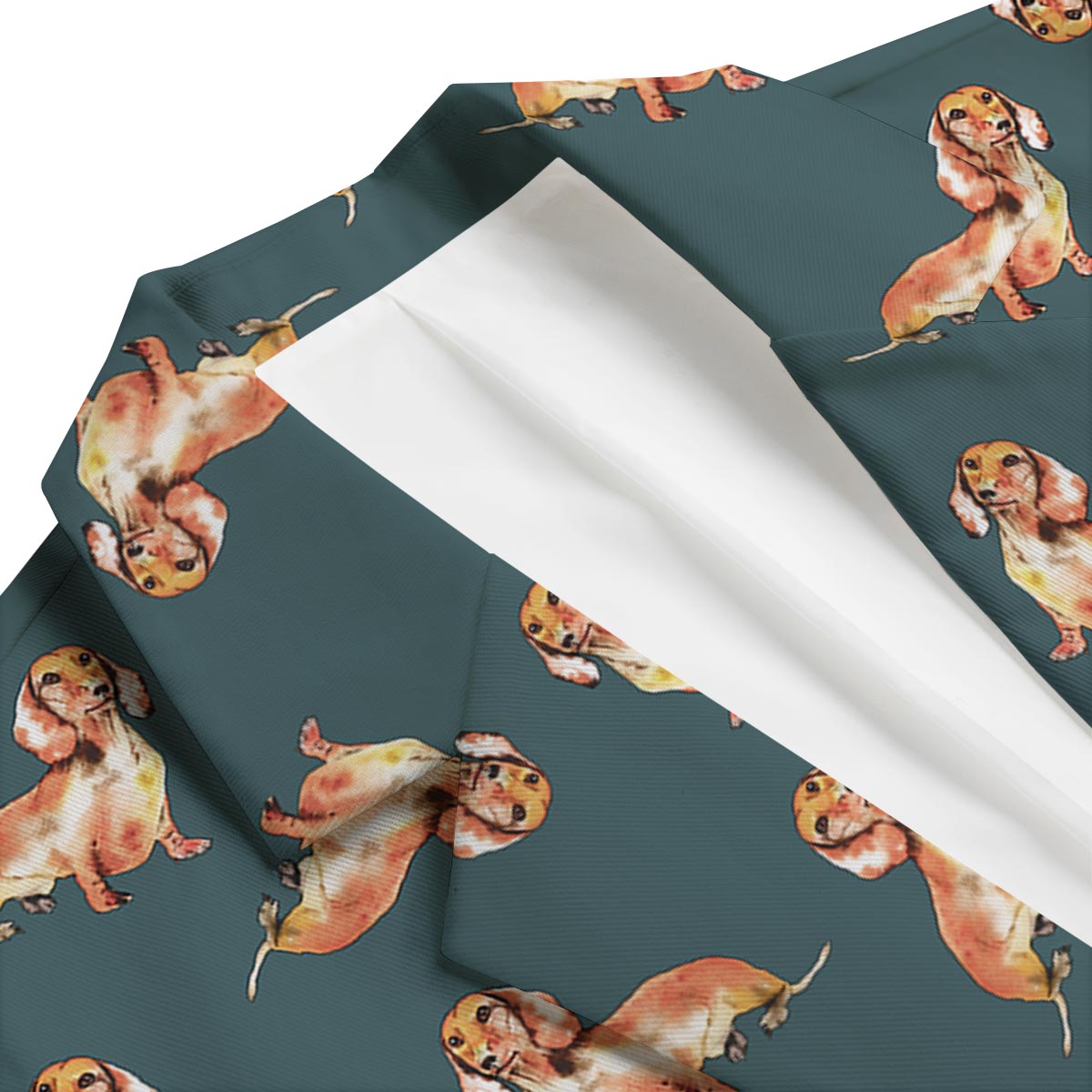 Wiener Dog Dachshund Portrait Pastel Pattern Print Men's Blazer-grizzshop