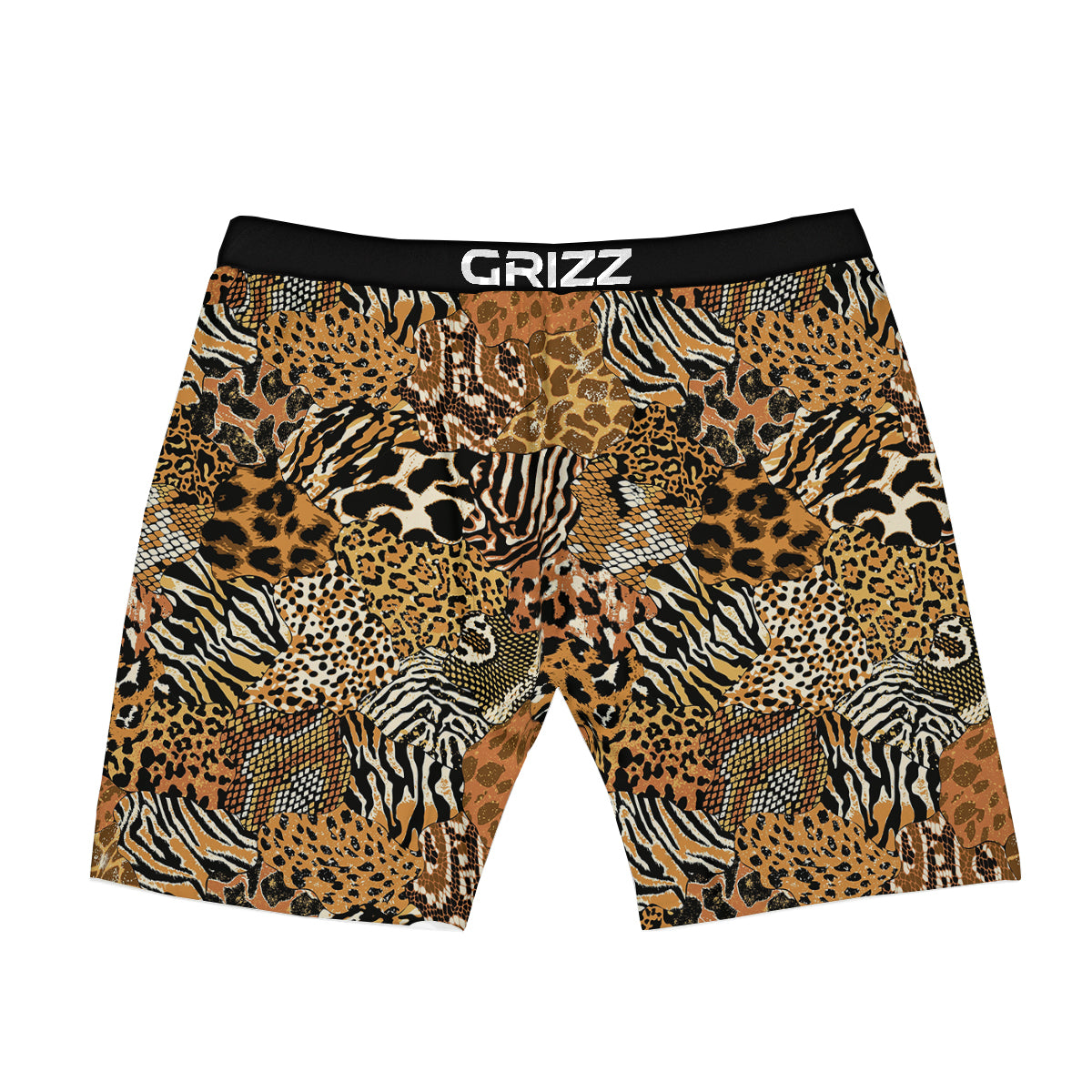 Wild Animal Skins Patchwork Print Pattern Boxer Briefs-grizzshop
