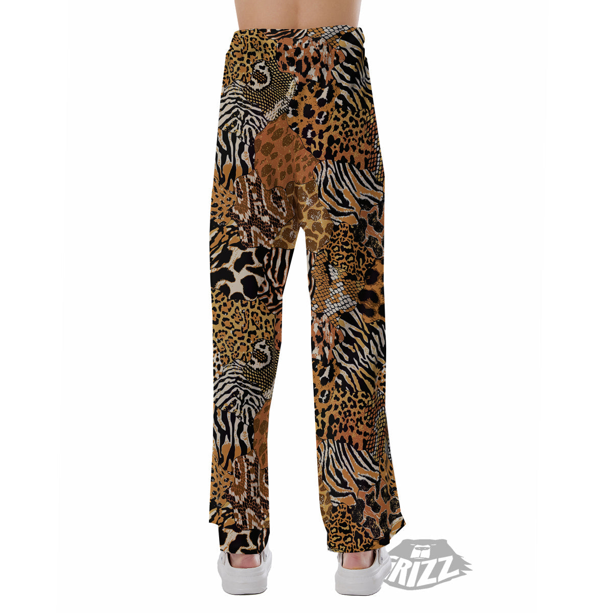 Wild Animal Skins Patchwork Print Pattern Pajama Pants-grizzshop