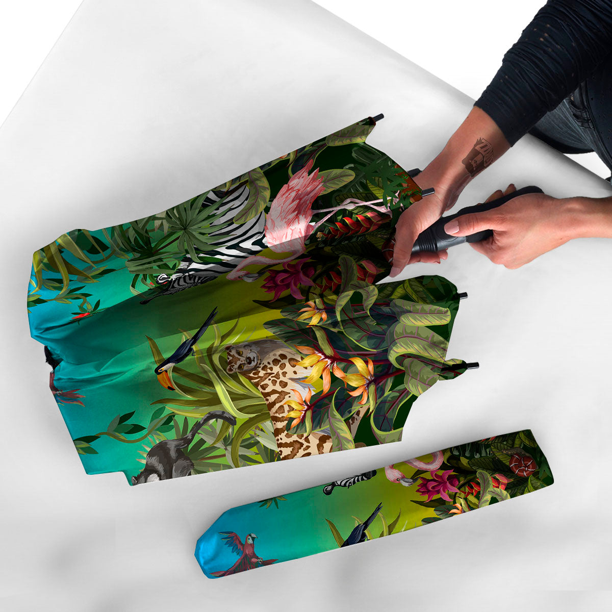 Wild Animals Jungle Print Umbrella-grizzshop