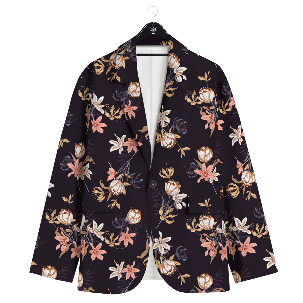 Wild Flower Print Pattern Men's Sport Coat-grizzshop