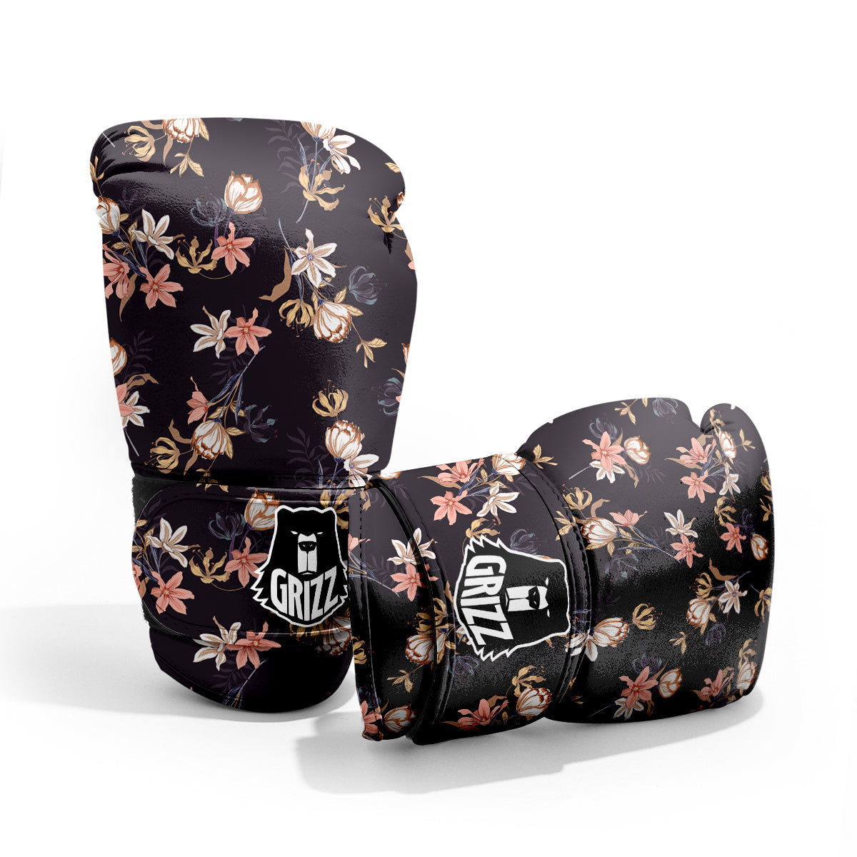 Wild Flower Print Pattern Sparring Gloves-grizzshop