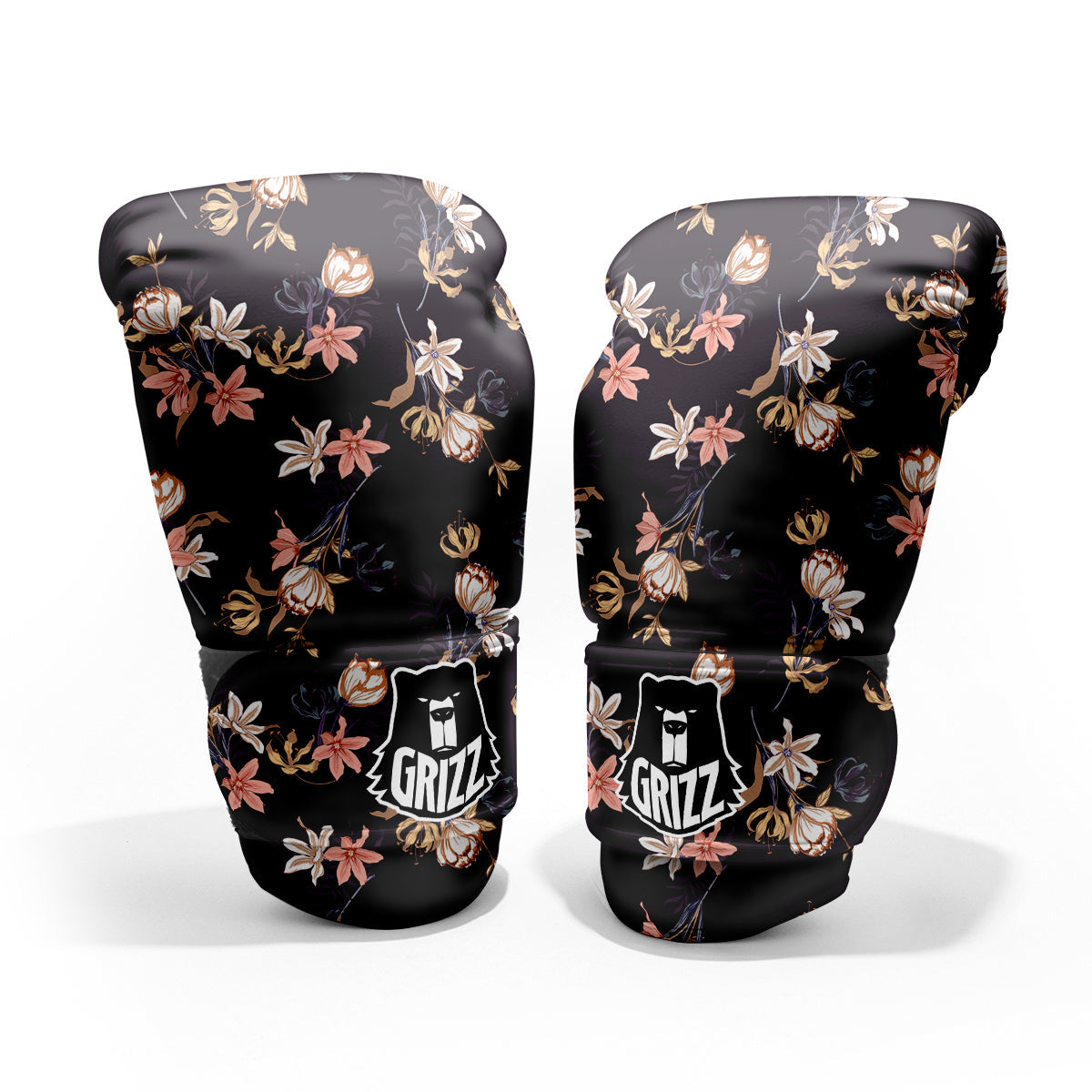 Wild Flower Print Pattern Sparring Gloves-grizzshop