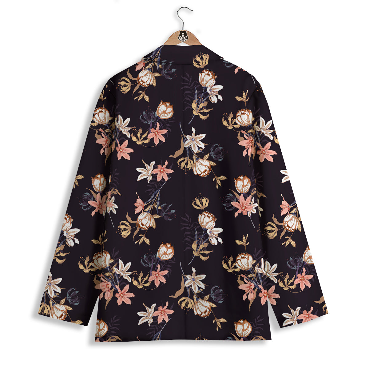 Wild Flower Print Pattern Women's Blazer-grizzshop