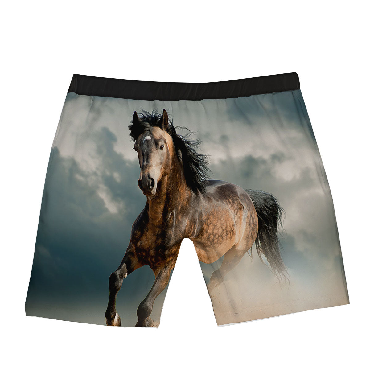 Wild Horses Running Print Boxer Briefs-grizzshop