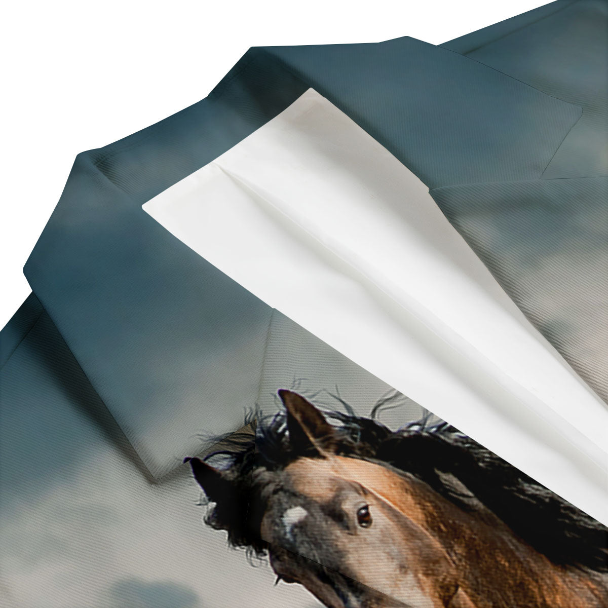 Wild Horses Running Print Men's Blazer-grizzshop