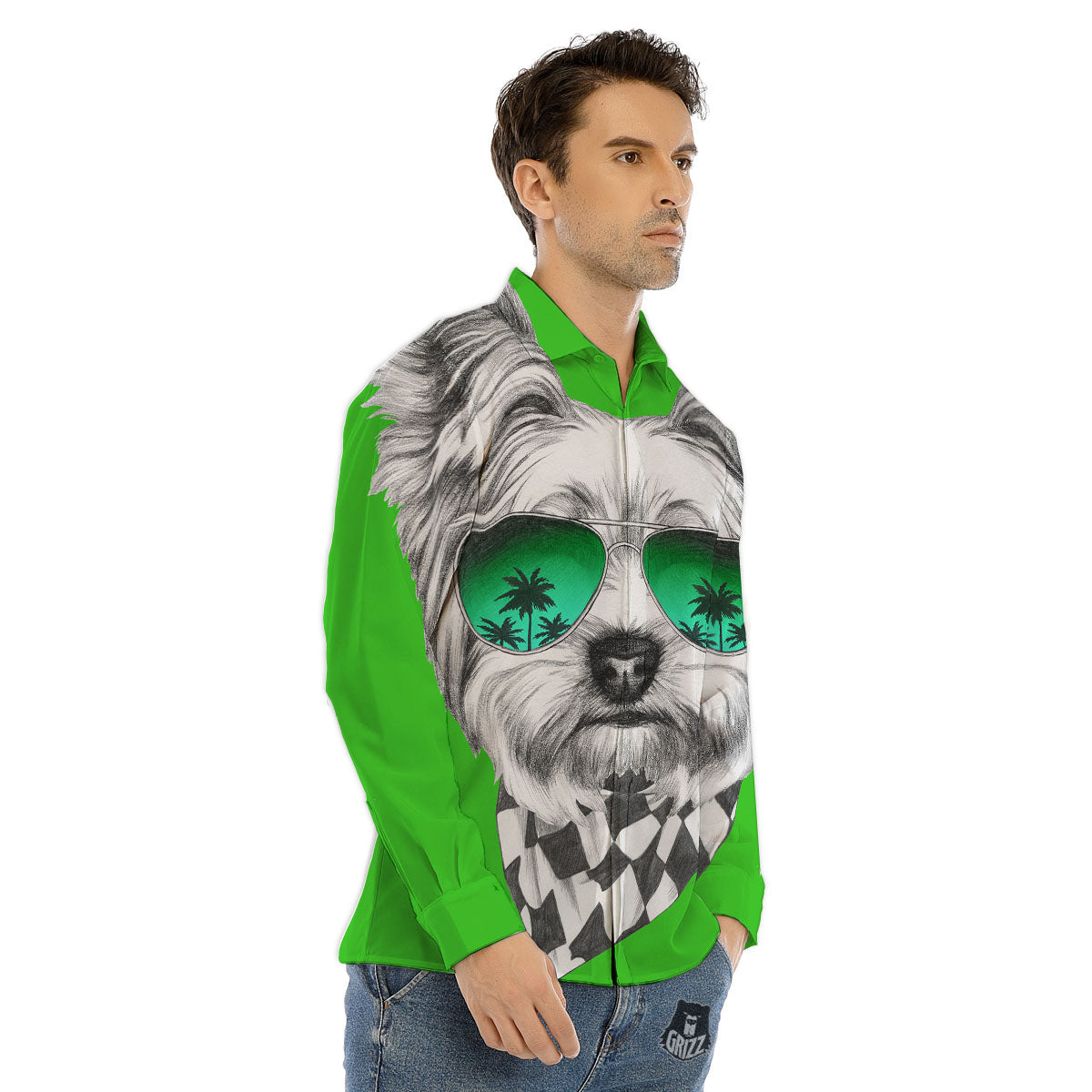Wild Horses Running Print Men's Dress Shirts-grizzshop