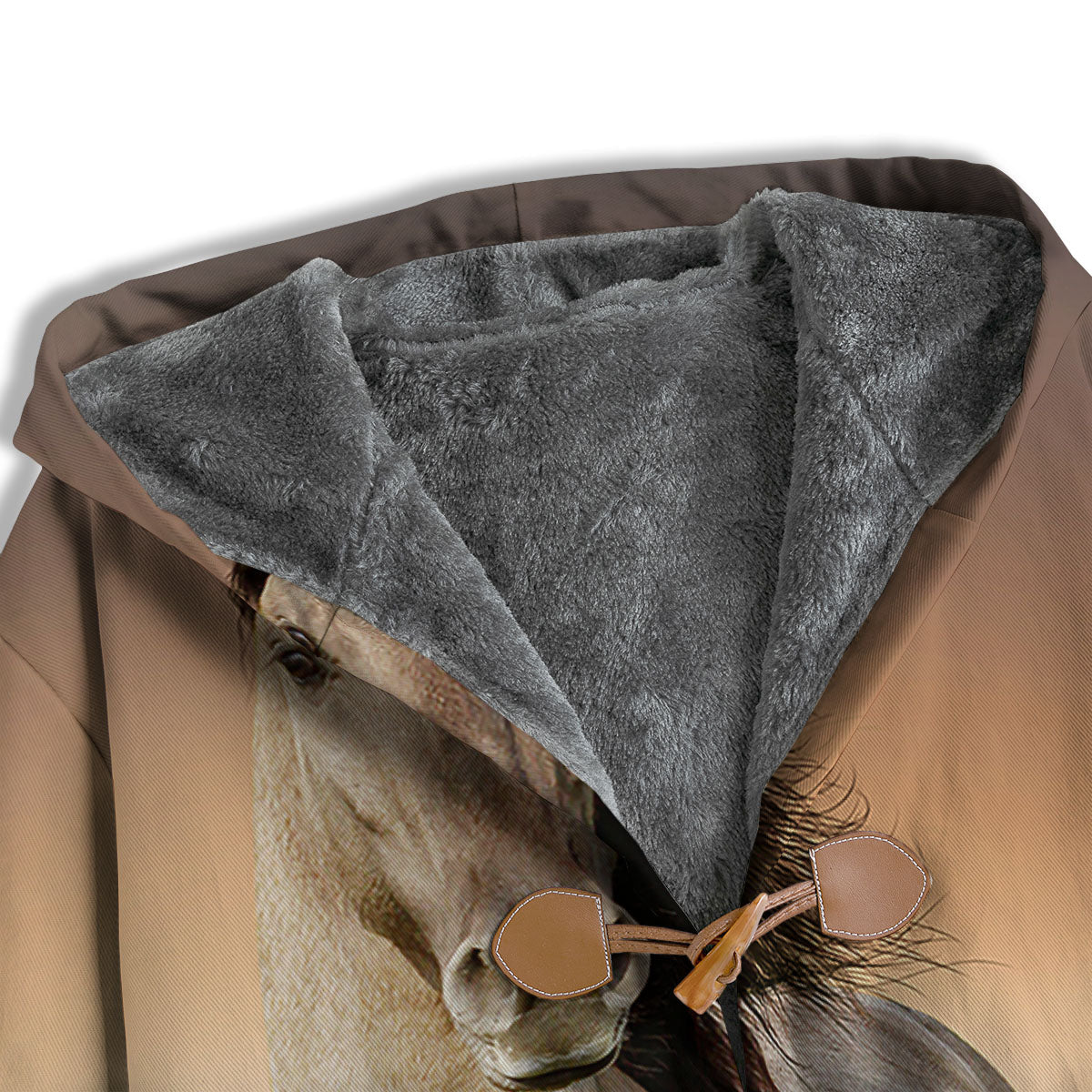 Wild Stallion Horse Running Print Men's Windbreaker Jacket-grizzshop