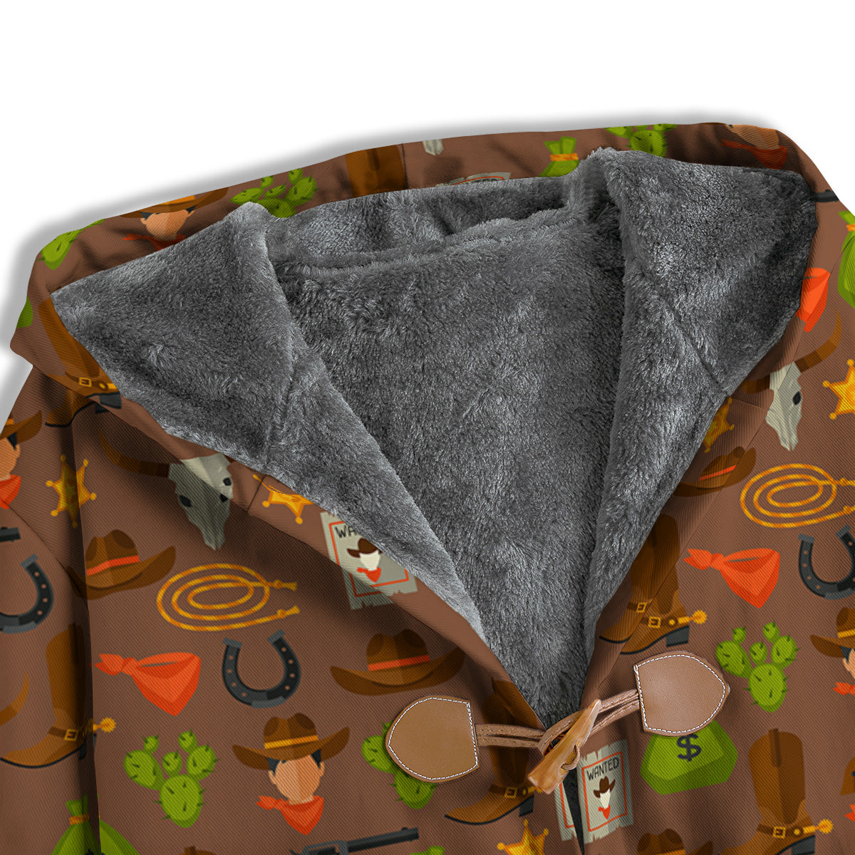 Wild West And Emoji Cowboy Style Print Pattern Men's Windbreaker Jacket-grizzshop