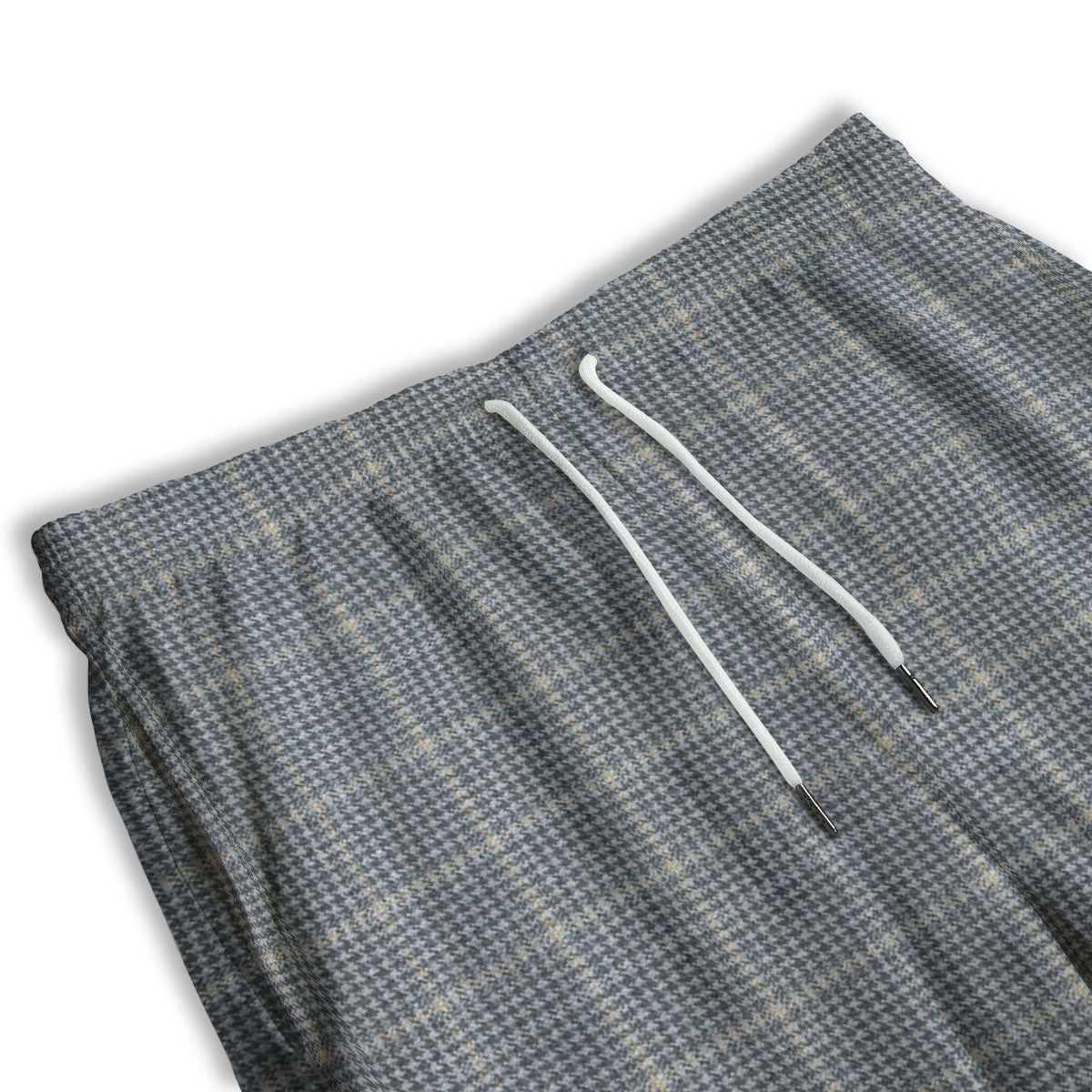 Windowpane Grey Print Pattern Men's Athletic Shorts-grizzshop