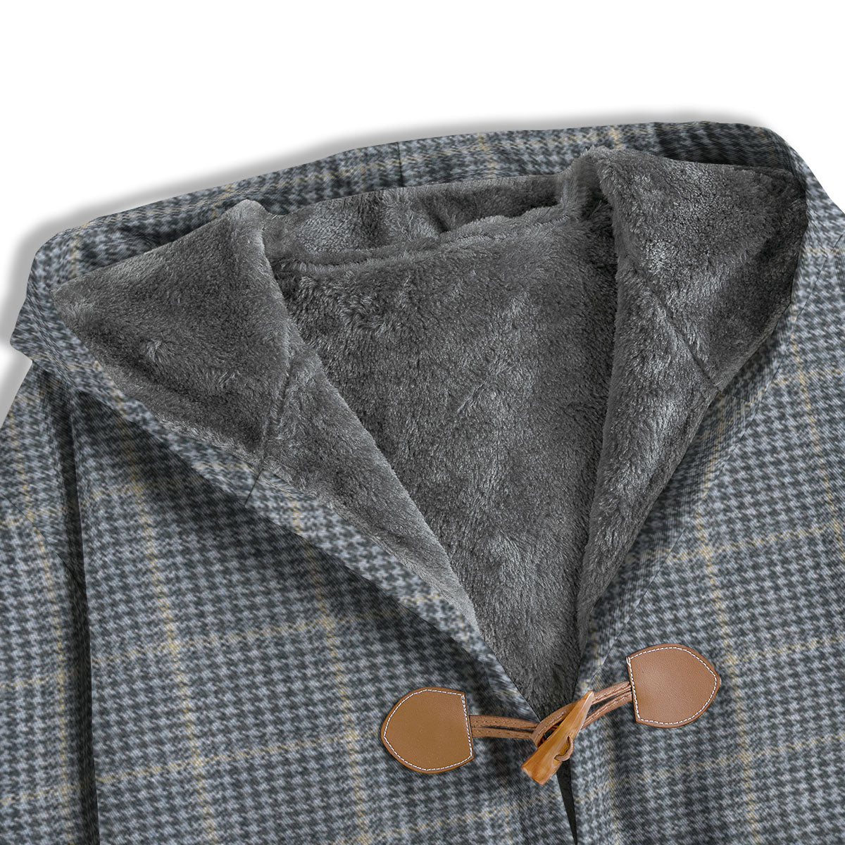 Windowpane Grey Print Pattern Men's Windbreaker Jacket-grizzshop