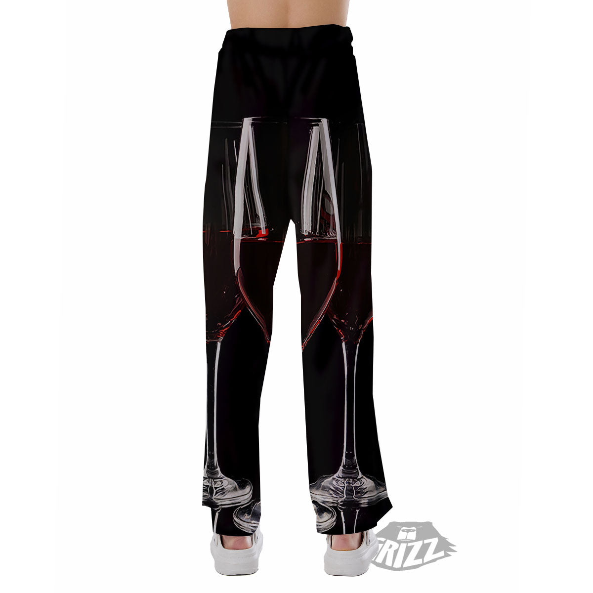 Wine Glasses Print Pajama Pants-grizzshop