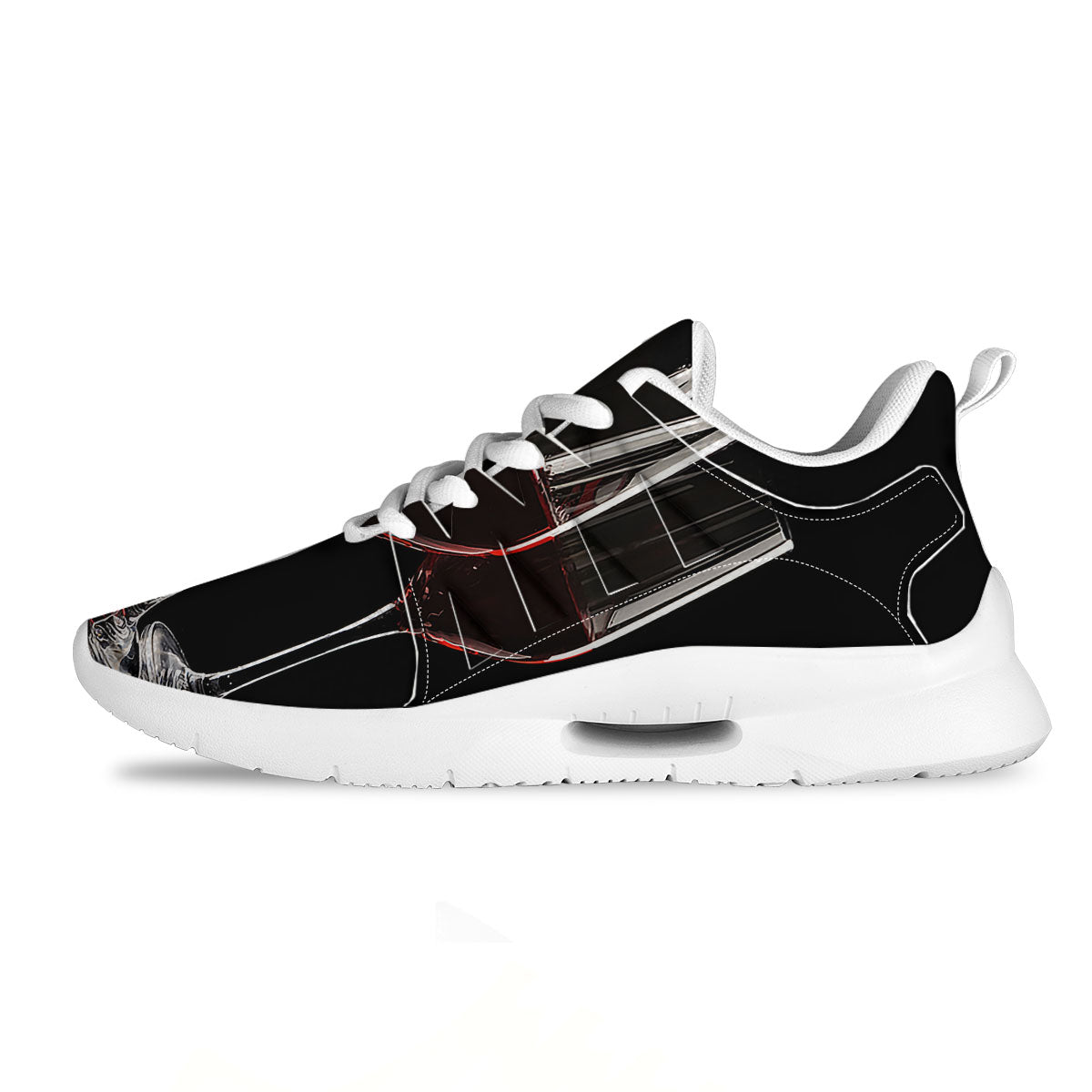 Wine Glasses Print Tennis Shoes-grizzshop