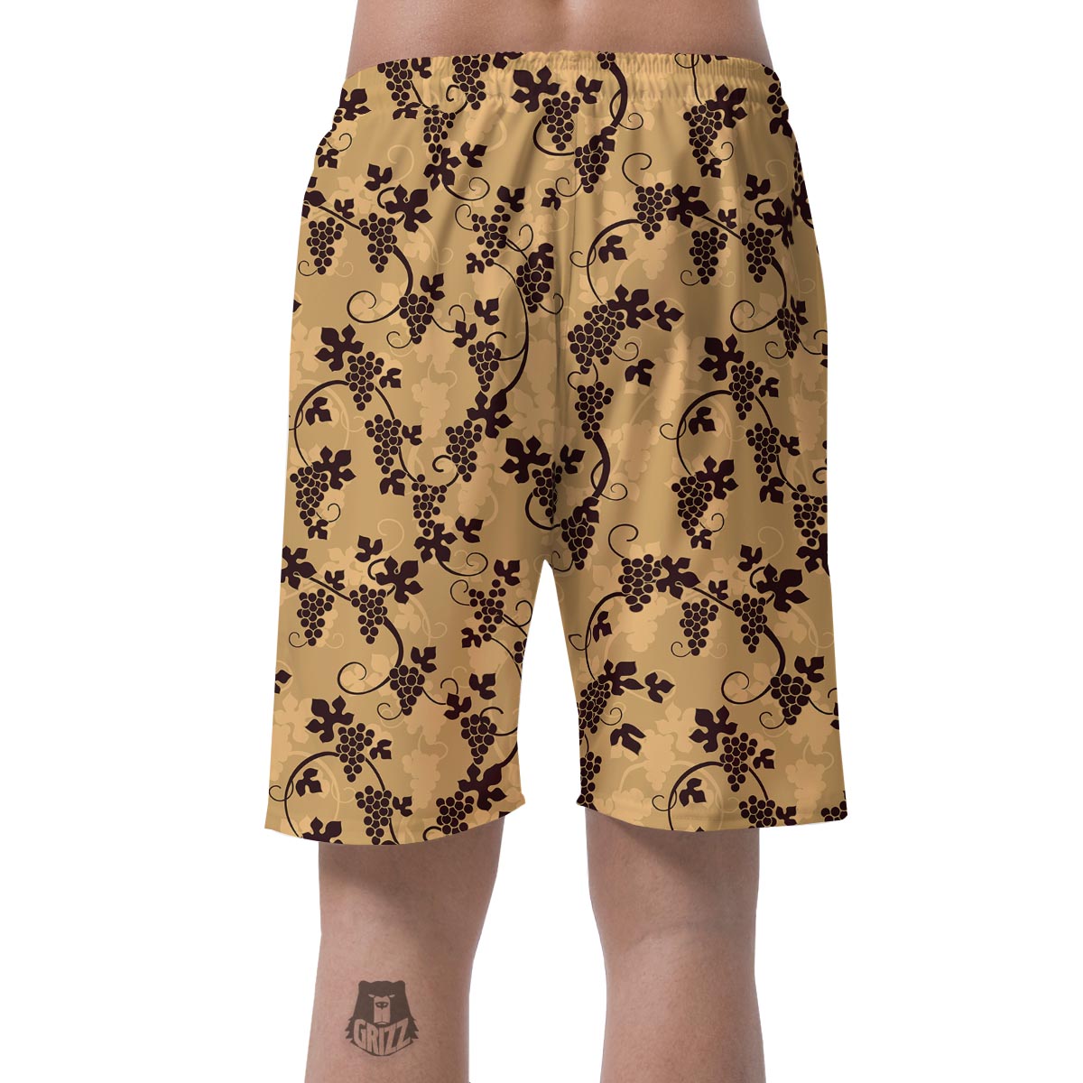 Wine Grape Pattern Print Men's Shorts-grizzshop