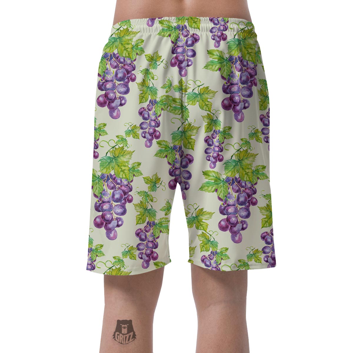 Wine Grape Print Pattern Men's Shorts-grizzshop
