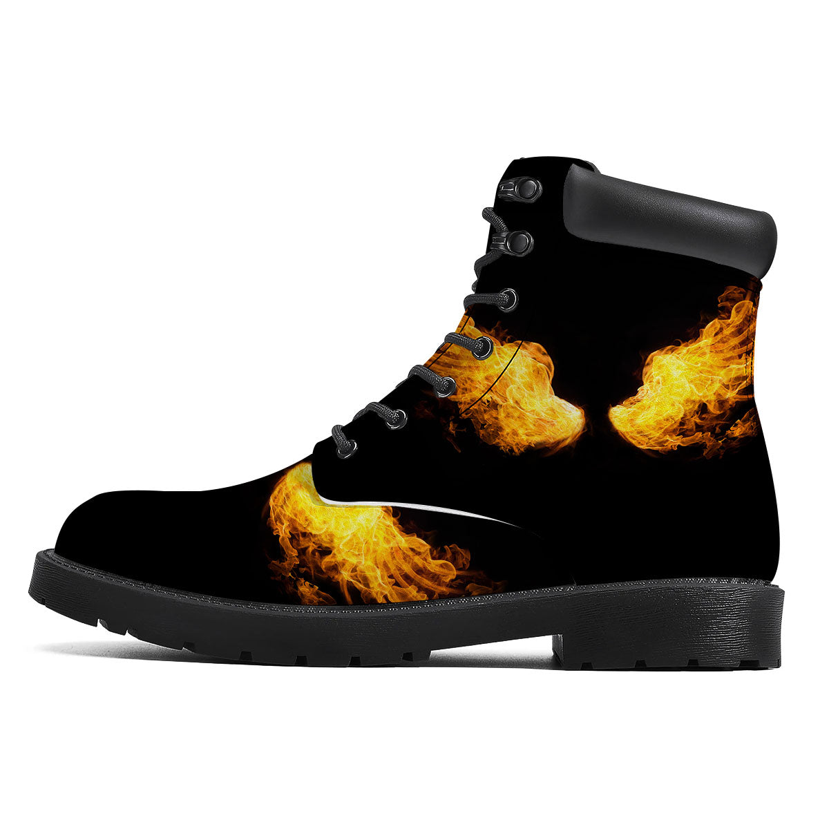 Wings Flame Print Boots-grizzshop
