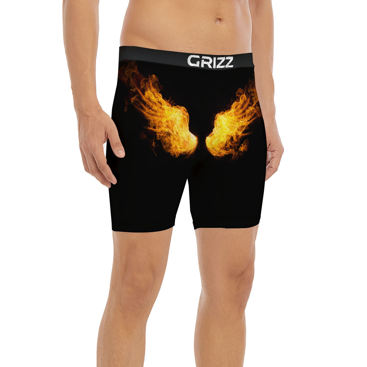 Wings Flame Print Boxer Briefs-grizzshop