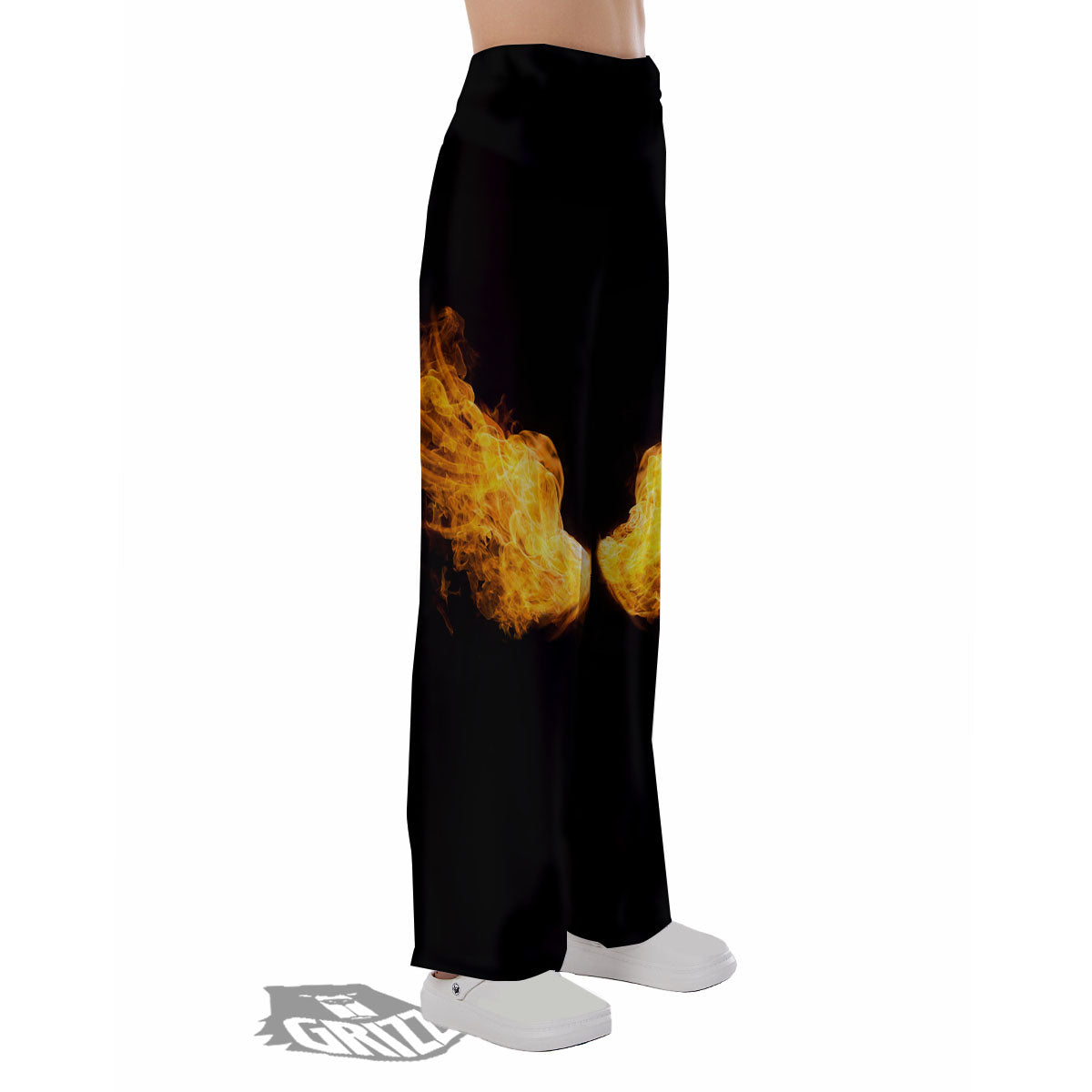 Wings Flame Print Pajama Pants-grizzshop