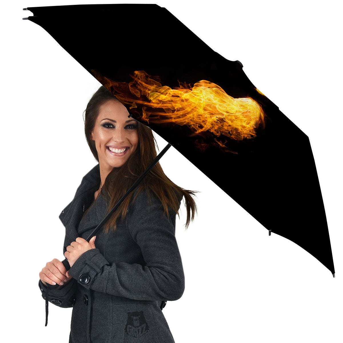Wings Flame Print Umbrella-grizzshop