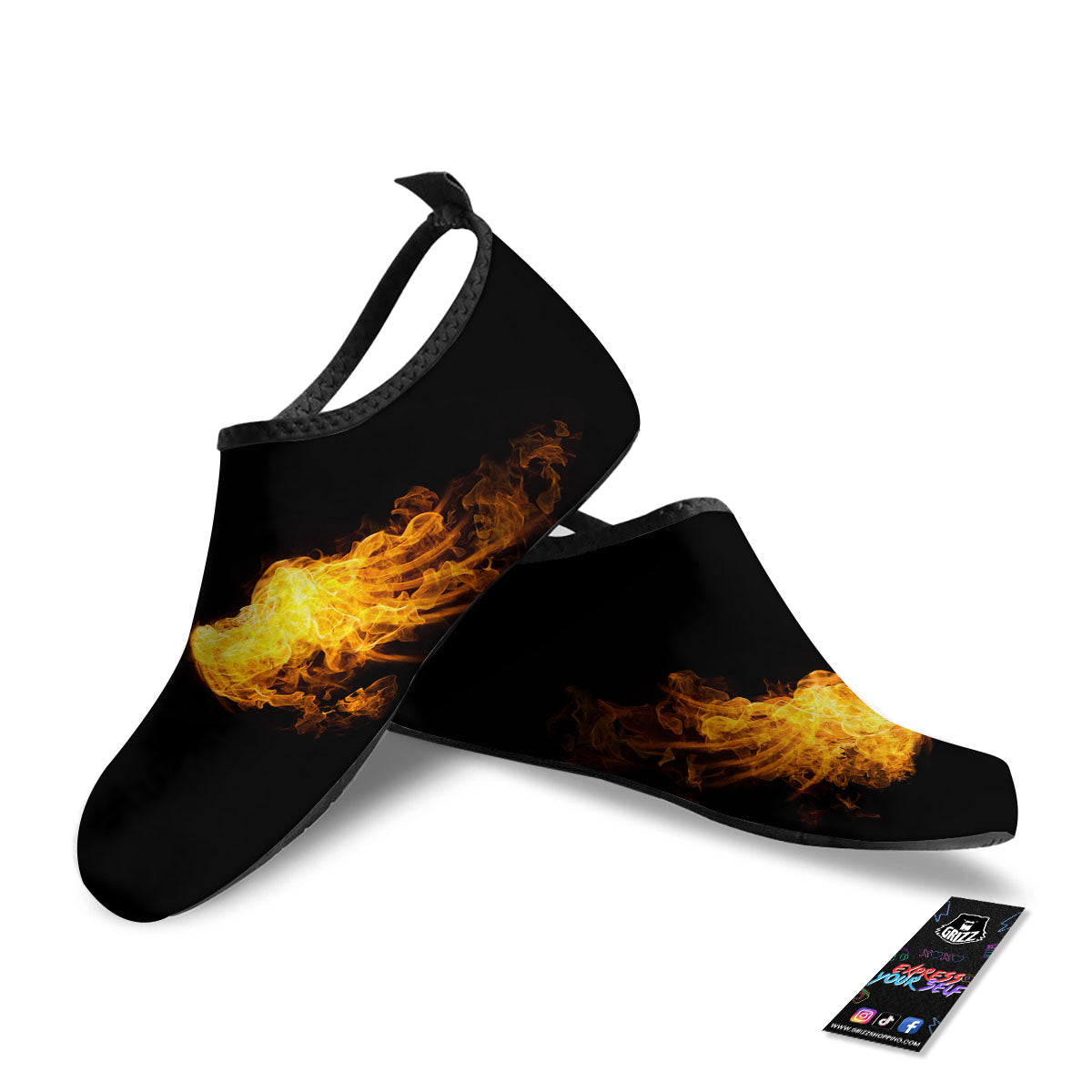 Wings Flame Print Water Shoes-grizzshop