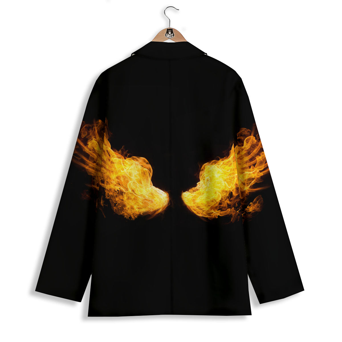 Wings Flame Print Women's Blazer-grizzshop