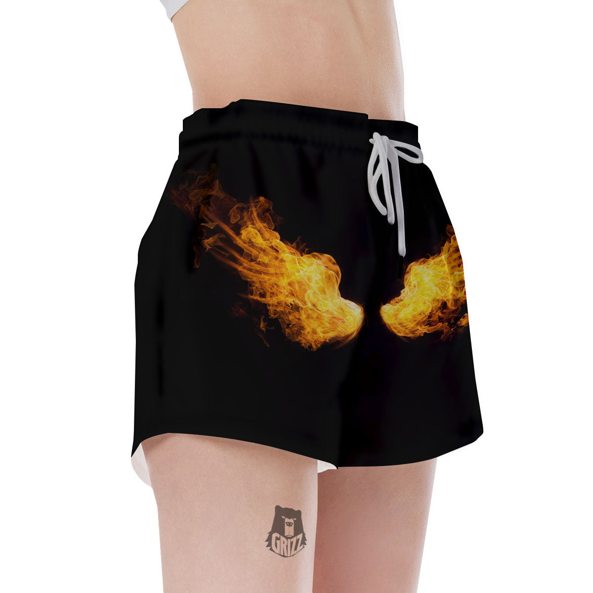 Wings Flame Print Women's Shorts-grizzshop