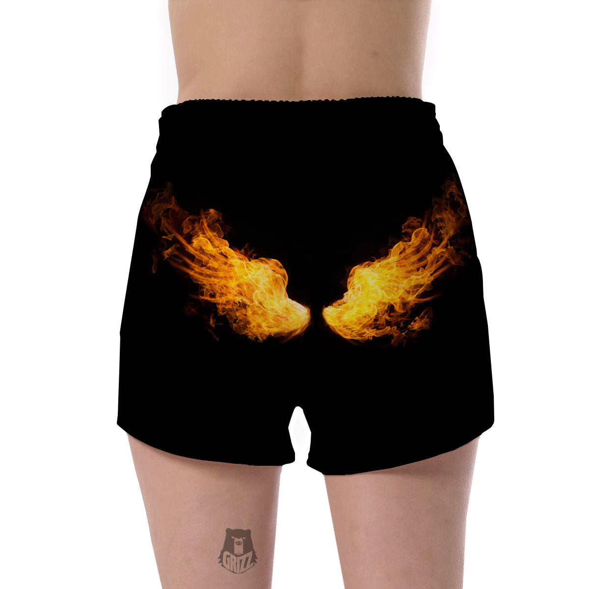Wings Flame Print Women's Shorts-grizzshop