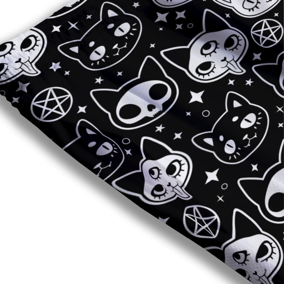 Wolf Spirit Galaxy Howling Print Mesh Shorts