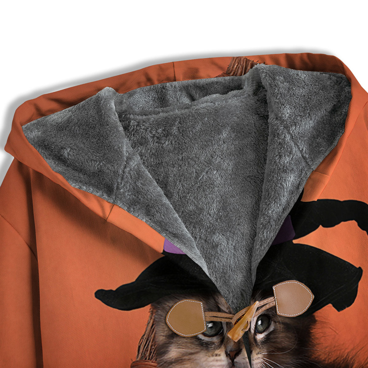 Witch Cat Halloween Cute Print Men's Windbreaker Jacket-grizzshop