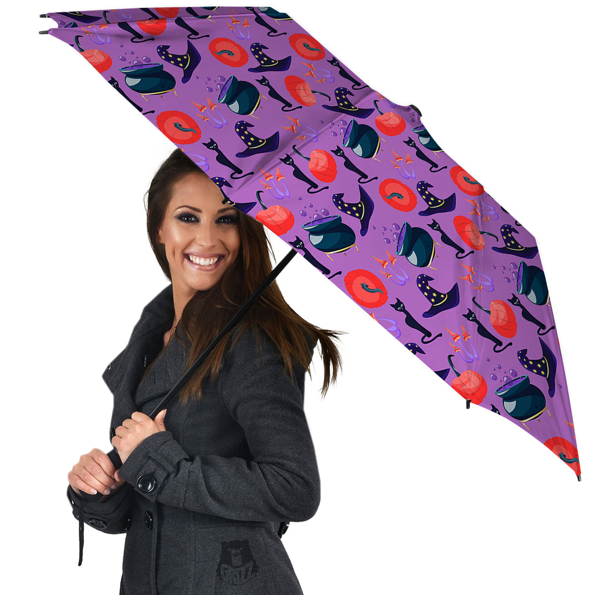 Witch Cauldron Halloween Print Pattern Umbrella-grizzshop