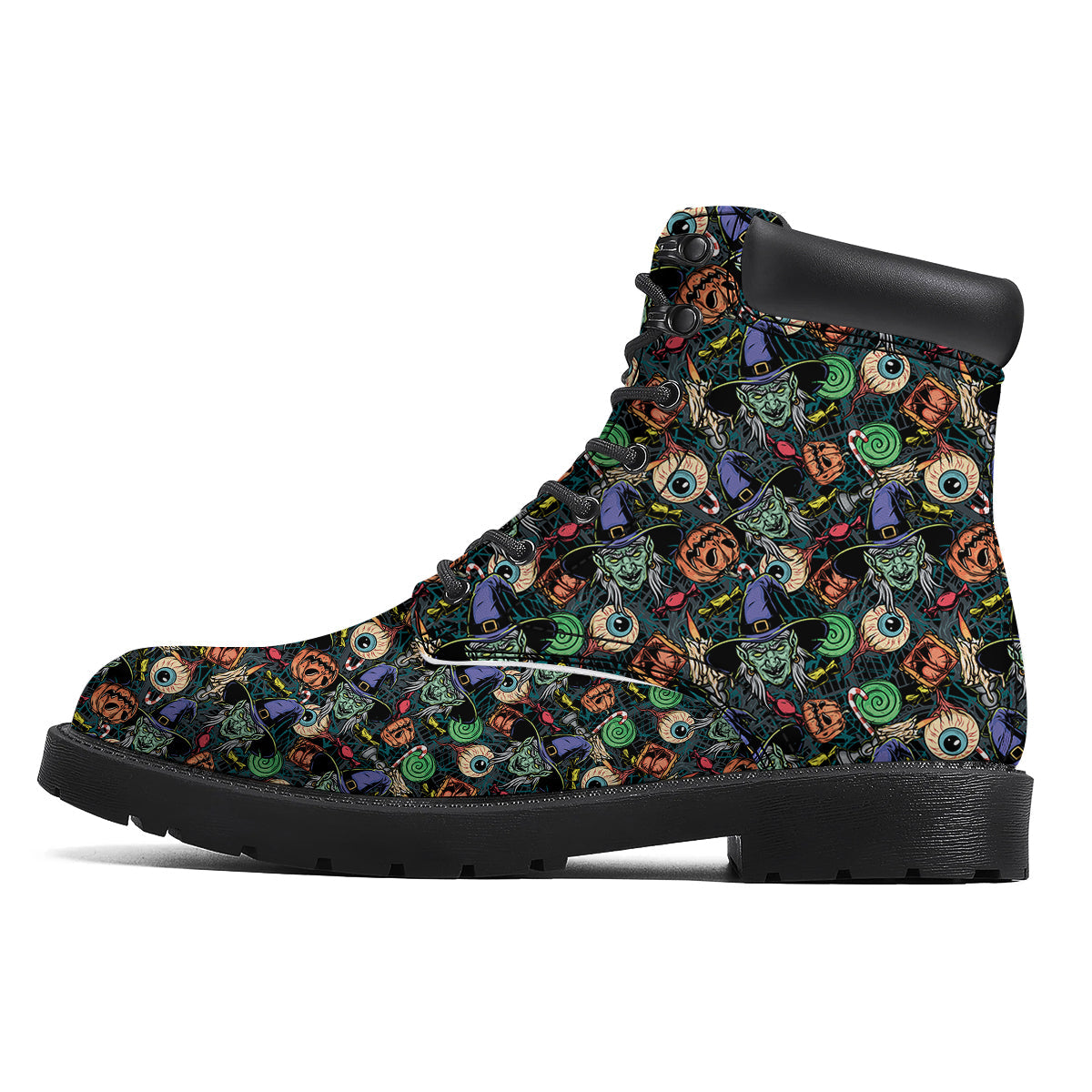 Witch Halloween Elements Print Pattern Boots-grizzshop