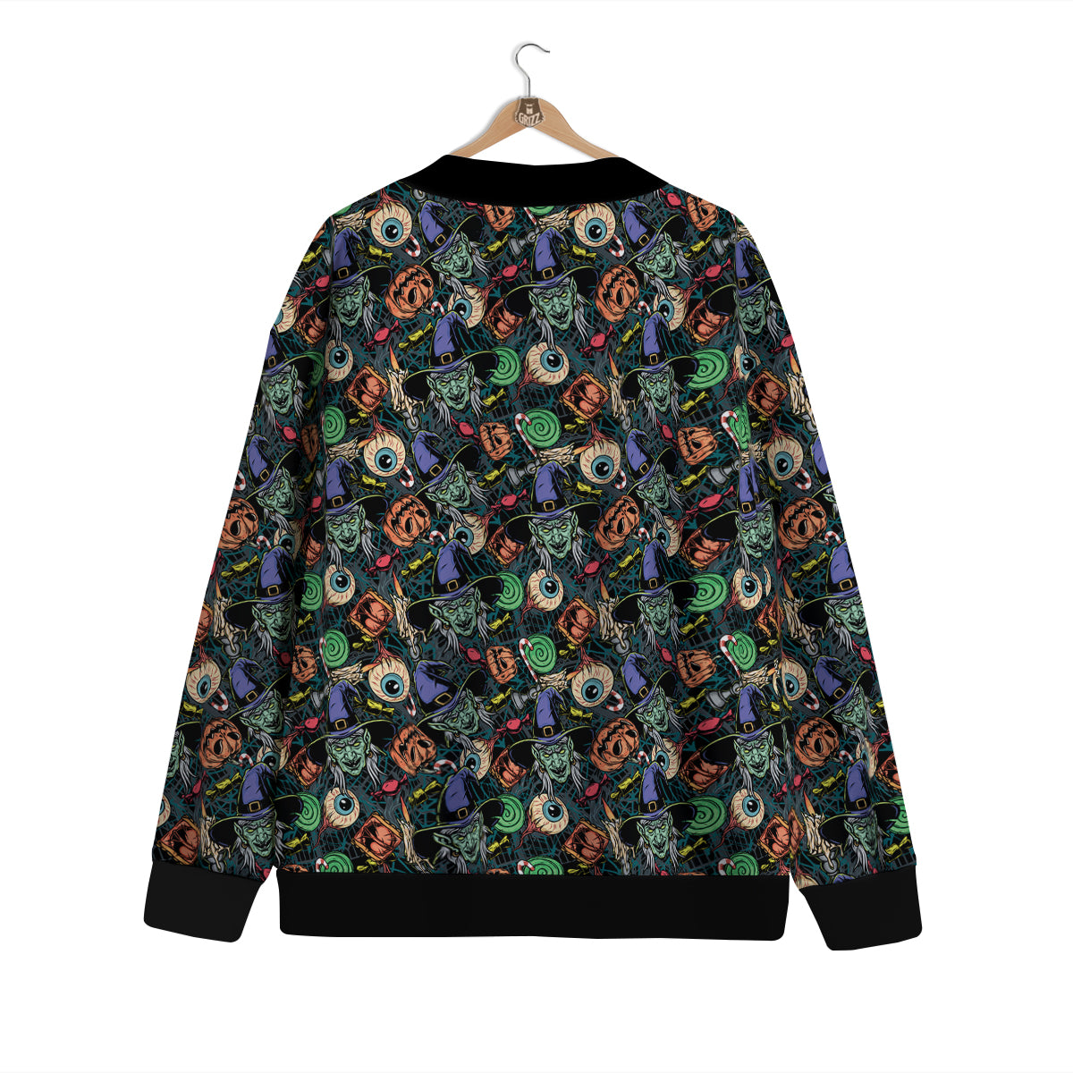 Witch Halloween Elements Print Pattern Cardigan-grizzshop