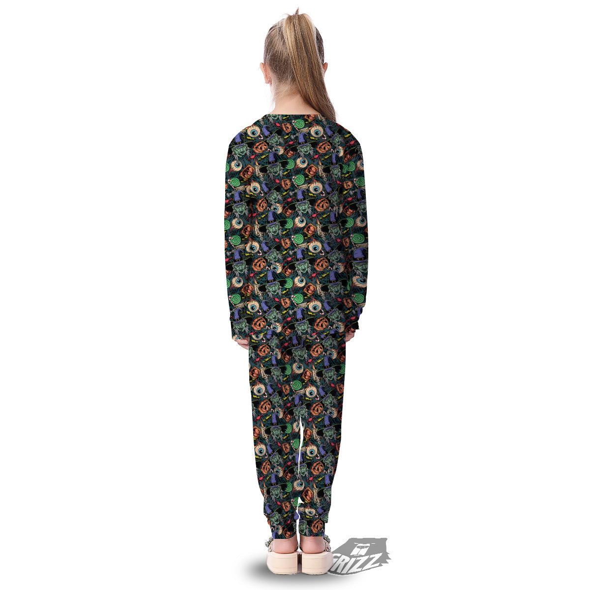 Witch Halloween Elements Print Pattern Kid's Pajamas-grizzshop