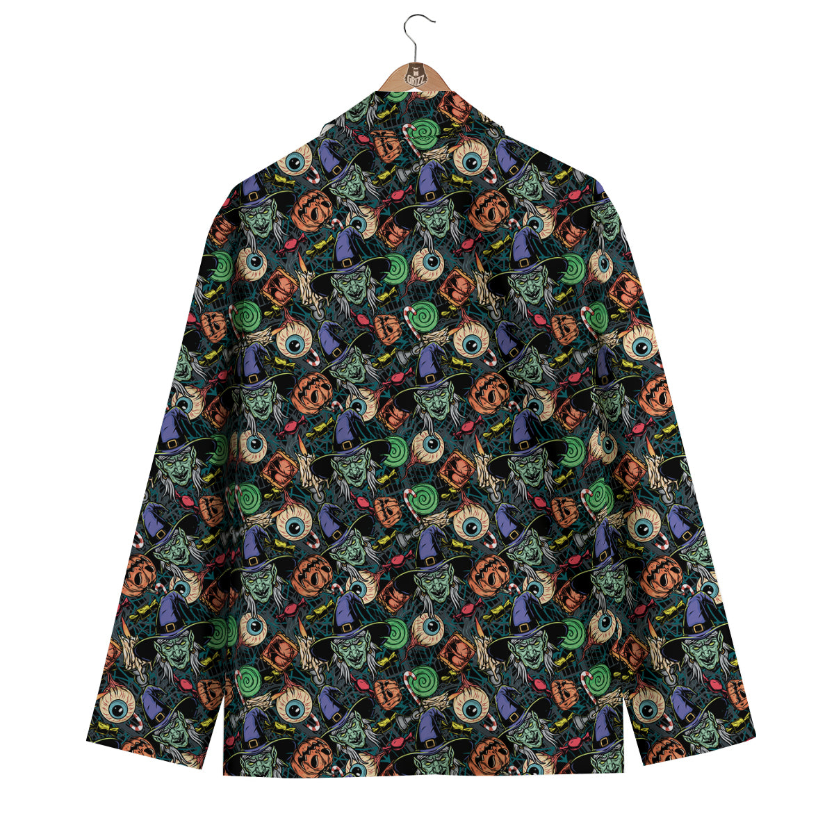 Witch Halloween Elements Print Pattern Men's Blazer-grizzshop