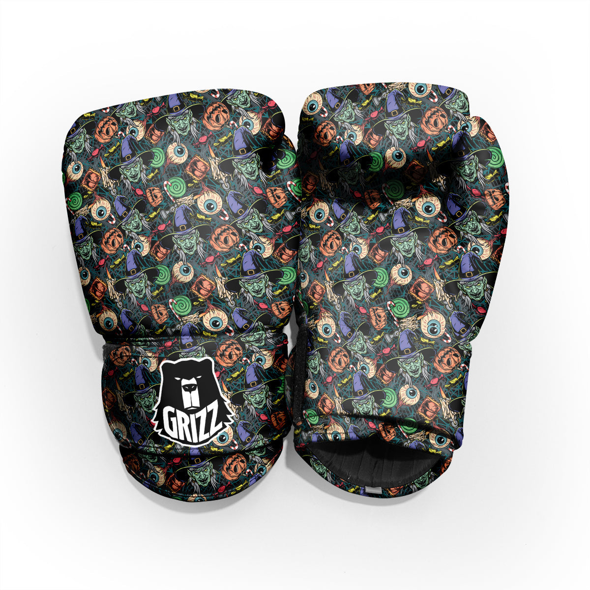 Witch Halloween Elements Print Pattern Pro Boxing Glove