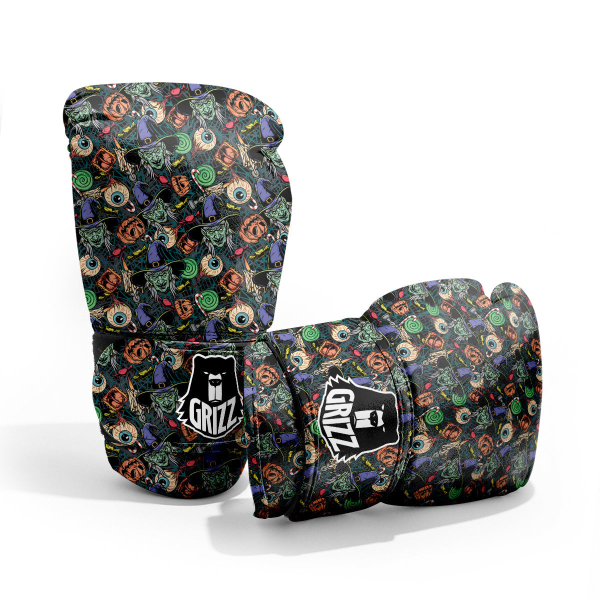 Witch Halloween Elements Print Pattern Pro Boxing Glove