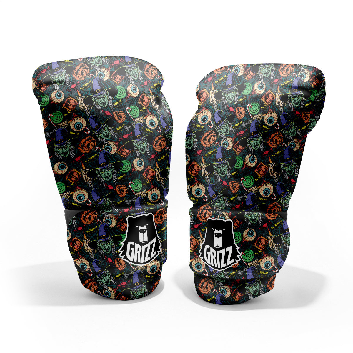 Witch Halloween Elements Print Pattern Pro Boxing Glove